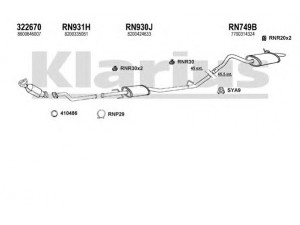 KLARIUS 721109U išmetimo sistema 
 Išmetimo sistema -> Išmetimo sistema, visa