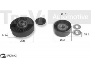 TREVI AUTOMOTIVE KA1127F skriemulių komplektas, V formos rumbuotas diržas 
 Diržinė pavara -> V formos rumbuotas diržas/komplektas -> Cilindrų komplektas