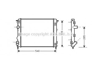 AVA QUALITY COOLING RTA2270 radiatorius, variklio aušinimas 
 Aušinimo sistema -> Radiatorius/alyvos aušintuvas -> Radiatorius/dalys
8200033831, 8200343476, 6001545765