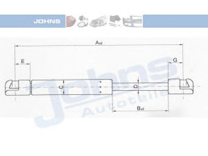 JOHNS 57 06 95-91 dujinė spyruoklė, bagažinė 
 Priedai -> Bagažinė/pakrovimo skyrius
8731 85, 8731 86