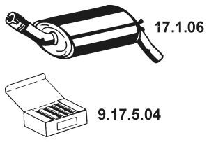 EBERSPÄCHER 17.1.06 galinis duslintuvas
77 00 821 226, 7700416501