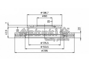 ASHUKI K016-09 stabdžių diskas 
 Dviratė transporto priemonės -> Stabdžių sistema -> Stabdžių diskai / priedai
0 986 478 450/BOSCH, 09.7279.10/BREMBO