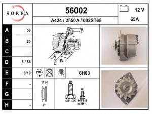 EAI 56002 kintamosios srovės generatorius
036903017L, 036903017LX