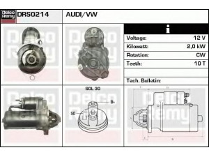 DELCO REMY DRS0214 starteris 
 Elektros įranga -> Starterio sistema -> Starteris