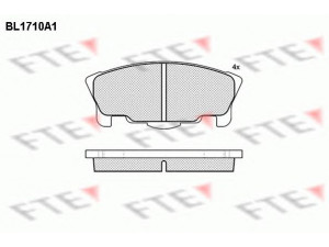 FTE BL1710A1 stabdžių trinkelių rinkinys, diskinis stabdys 
 Techninės priežiūros dalys -> Papildomas remontas
04491-87226