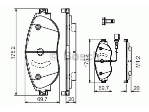 BOSCH 0 986 TB3 175 stabdžių trinkelių rinkinys, diskinis stabdys 
 Techninės priežiūros dalys -> Papildomas remontas
3C0 698 151 E, 3C0 698 151 F, 3C0 698 151 G
