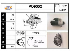 SNRA PO9002 starteris 
 Elektros įranga -> Starterio sistema -> Starteris