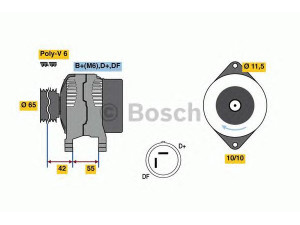 BOSCH 0 986 081 200 kintamosios srovės generatorius 
 Elektros įranga -> Kint. sr. generatorius/dalys -> Kintamosios srovės generatorius
03852 2264F, 04686 099, 04727 221