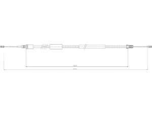 FERODO FHB432878 trosas, stovėjimo stabdys 
 Stabdžių sistema -> Valdymo svirtys/trosai
4745 F6, 4745F6, 96 032 560, 96032560