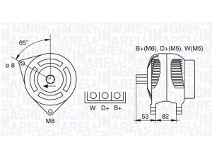 MAGNETI MARELLI 063377466010 kintamosios srovės generatorius
2871A702