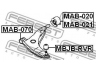 FEBEST MAB-020 valdymo svirties/išilginių svirčių įvorė 
 Ašies montavimas/vairavimo mechanizmas/ratai -> Valdymo svirtis/pasukamosios svirties sujungimas -> Montavimas/sutvirtinimas
MB808910, MR102654, 30872511