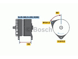 BOSCH 0 120 689 573 kintamosios srovės generatorius
01181386, 118 1386