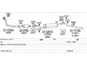 MTS C250316005453 išmetimo sistema 
 Išmetimo sistema -> Išmetimo sistema, visa