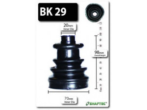 SHAFTEC BK29 gofruotoji membrana, kardaninis velenas 
 Ratų pavara -> Gofruotoji membrana
93189383