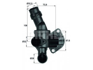MAHLE ORIGINAL TI 6 87 termostatas, aušinimo skystis 
 Aušinimo sistema -> Termostatas/tarpiklis -> Thermostat
06F 121 111 F, 06F 121 111 J