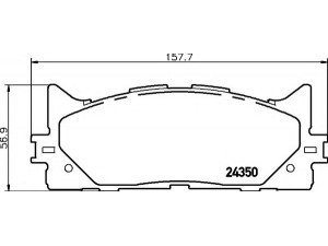 HELLA 8DB 355 012-401 stabdžių trinkelių rinkinys, diskinis stabdys 
 Techninės priežiūros dalys -> Papildomas remontas
0446506070, 0446506080, 0446506100