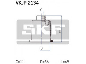 SKF VKJP 2134 gofruotoji membrana, vairavimas 
 Vairavimas -> Gofruotoji membrana/sandarinimai