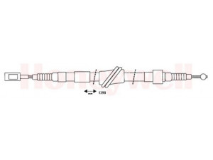 BENDIX 432709B trosas, stovėjimo stabdys 
 Stabdžių sistema -> Valdymo svirtys/trosai
893609721F