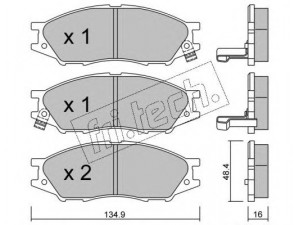 fri.tech. 826.0 stabdžių trinkelių rinkinys, diskinis stabdys 
 Techninės priežiūros dalys -> Papildomas remontas
41060-4M490, 41060-6N091, 41060-6N0X1