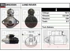 DELCO REMY DRS3594 starteris 
 Elektros įranga -> Starterio sistema -> Starteris
ERR5445