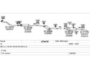 MTS C380335003193 išmetimo sistema 
 Išmetimo sistema -> Išmetimo sistema, visa