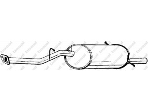 BOSAL 278-925 galinis duslintuvas 
 Išmetimo sistema -> Duslintuvas
4430-5FA020, 4430-5FA021
