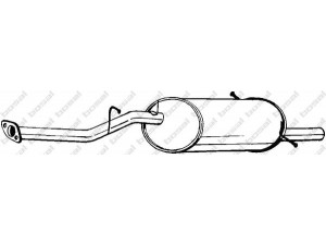 BOSAL 279-907 galinis duslintuvas 
 Išmetimo sistema -> Duslintuvas
4430-5AC320