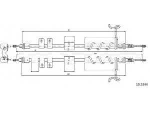 CABOR 10.5344 trosas, stovėjimo stabdys
5030150, 5135369, 7T162A603CD