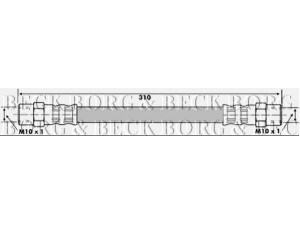 BORG & BECK BBH6050 stabdžių žarnelė 
 Stabdžių sistema -> Stabdžių žarnelės
34 32 1 159 879, 3432 1115 694