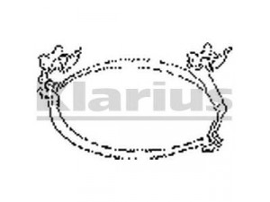 KLARIUS 430100 laikiklis, išmetimo sistema
18211176033, 18211176712, 18211176713