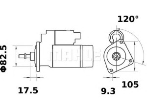MAHLE ORIGINAL MS 245 starteris
547 404 1