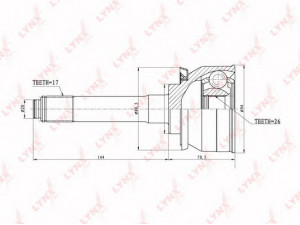 LYNXauto CO-3800 jungčių komplektas, kardaninis velenas
8-91473-305-3, 8-94173-304-3, 8-94173-305-3