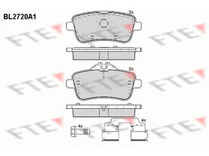 FTE BL2720A1 stabdžių trinkelių rinkinys, diskinis stabdys 
 Techninės priežiūros dalys -> Papildomas remontas
006 420 33 20, 006 420 34 20, 006 420 68 20