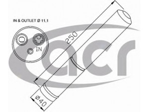 ACR 170360 džiovintuvas, oro kondicionierius 
 Oro kondicionavimas -> Džiovintuvas
876966W, TFBA0002AAF20, 876966W
