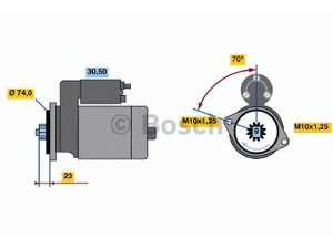 BOSCH 0 986 020 771 starteris 
 Elektros įranga -> Starterio sistema -> Starteris
28100 42040, 28100 75010