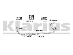 KLARIUS 570181U išmetimo sistema 
 Išmetimo sistema -> Išmetimo sistema, visa