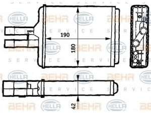 HELLA 8FH 351 313-141 šilumokaitis, salono šildymas 
 Šildymas / vėdinimas -> Šilumokaitis
18 43 107, 90 46 3839, 1843107