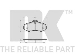 NK 223340 stabdžių trinkelių rinkinys, diskinis stabdys 
 Techninės priežiūros dalys -> Papildomas remontas
0004214110, 0034200120