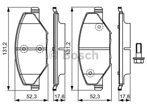 BOSCH 0 986 TB3 220 stabdžių trinkelių rinkinys, diskinis stabdys
6RU 698 151 A, 6RU 698 151, 6RU 698 151 A