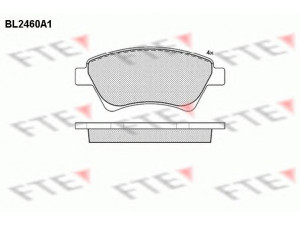FTE BL2460A1 stabdžių trinkelių rinkinys, diskinis stabdys 
 Techninės priežiūros dalys -> Papildomas remontas
41 06 087 13R, 77 01 207 184