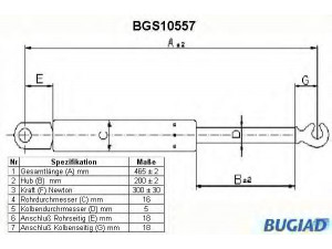 BUGIAD BGS10557 dujinė spyruoklė, bagažinė 
 Priedai -> Bagažinė/pakrovimo skyrius
3509350