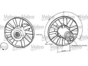 VALEO 698371 ventiliatorius, radiatoriaus 
 Aušinimo sistema -> Oro aušinimas
1H0959455J, 1H0959455L