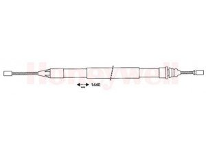 BENDIX 432423B trosas, stovėjimo stabdys 
 Stabdžių sistema -> Valdymo svirtys/trosai
7700424922, 7700834654