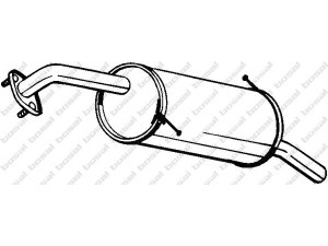 BOSAL 171-045 galinis duslintuvas 
 Išmetimo sistema -> Duslintuvas
ZJ23-40-100