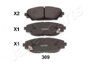 JAPANPARTS PA-309AF stabdžių trinkelių rinkinys, diskinis stabdys 
 Techninės priežiūros dalys -> Papildomas remontas
BHY1-332-8ZA