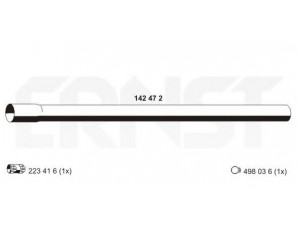 ERNST 142472 išleidimo kolektorius 
 Išmetimo sistema -> Išmetimo vamzdžiai
1H0 253 203 G