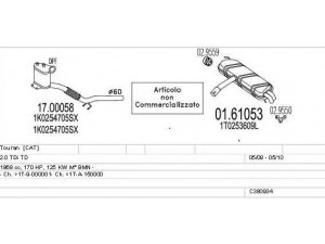 MTS C380934025118 išmetimo sistema 
 Išmetimo sistema -> Išmetimo sistema, visa