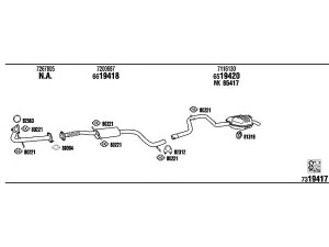 FONOS FO60030A išmetimo sistema 
 Išmetimo sistema -> Išmetimo sistema, visa