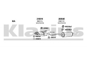KLARIUS 060154E išmetimo sistema 
 Išmetimo sistema -> Išmetimo sistema, visa