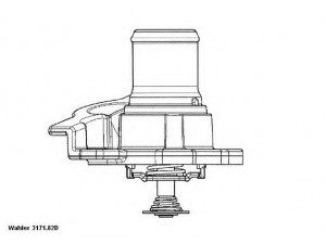 WAHLER 3171.82D termostatas, aušinimo skystis 
 Aušinimo sistema -> Termostatas/tarpiklis -> Thermostat
50 401 7209, 50 401 7209